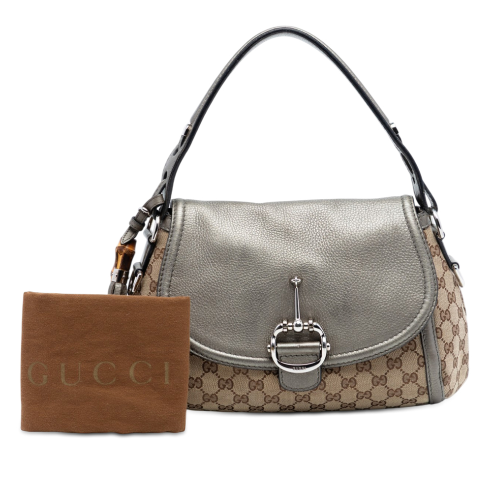 Pre-Loved Gucci Medium GG Canvas Techno Horsebit Satchel - Picture 8 of 8